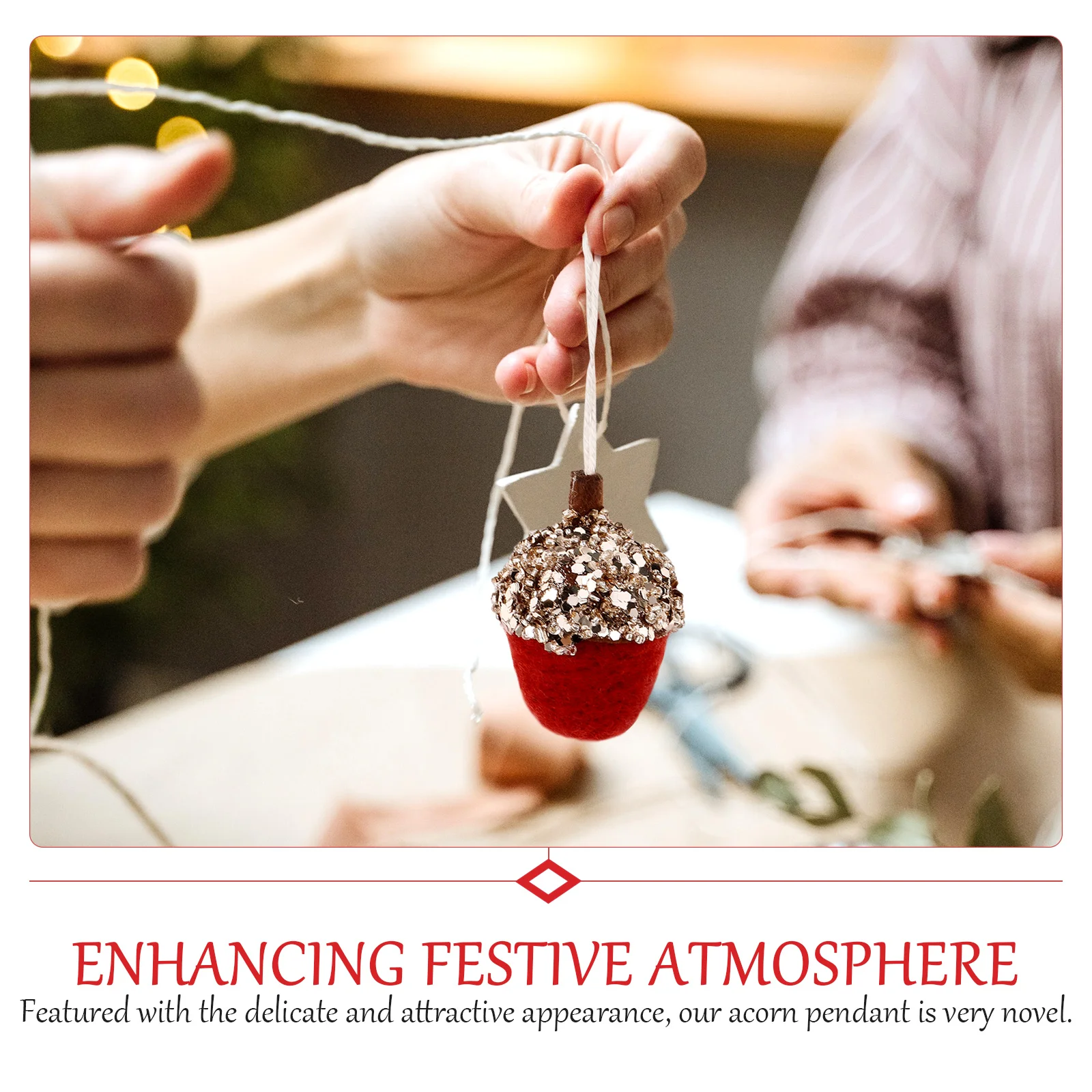 6Pcs Xmas Acorn Ornament Felt Hanging Decoration Mini Wool Acorn Pendant DIY Crafts Christmas Home Decor Pom Pom Wool
6Pcs Xmas Acorn Ornament Felt Hanging Decoration Mini Wool Acorn Pendant DIY Crafts Christmas Home Decor Pom Pom Wool