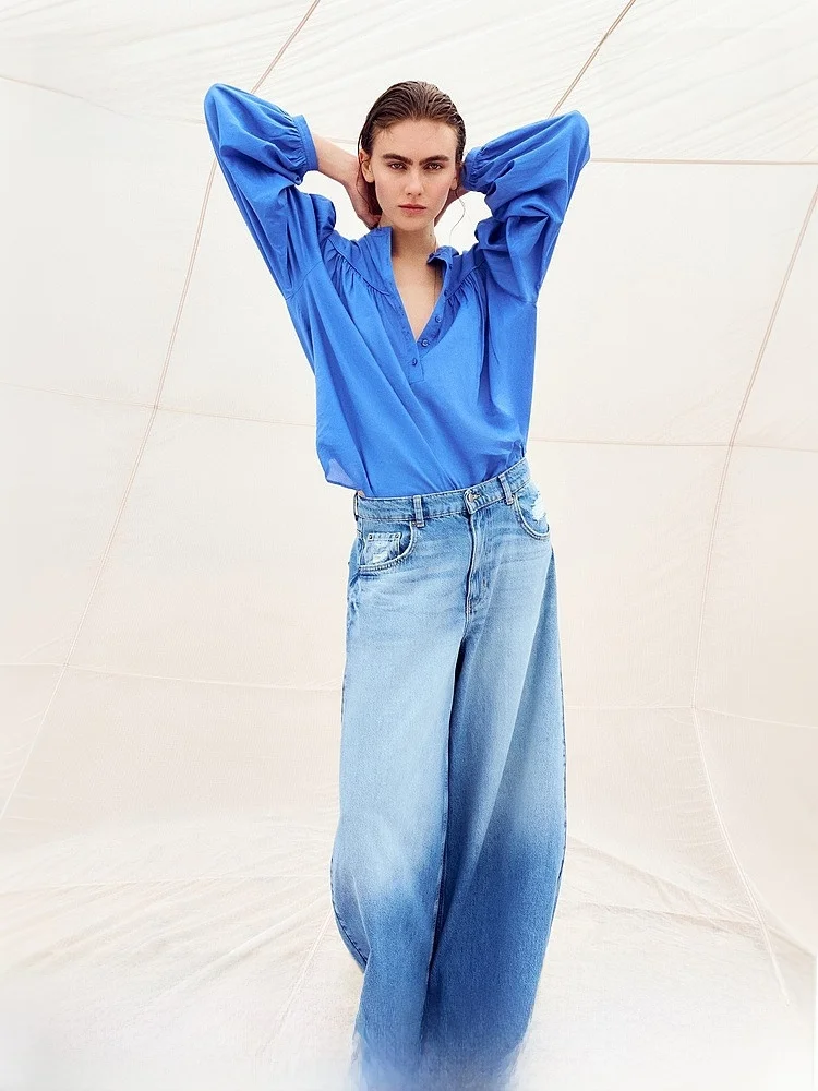 H&M Women's Shirt Summer 2026 Minimalist Artistic Vintage Loose Fit Long Sleeve Button up Cotton Rayon Blend Casual Style
H&M Women's Shirt Summer 2026 Minimalist Artistic Vintage Loose Fit Long Sleeve Button up Cotton Rayon Blend Casual Style