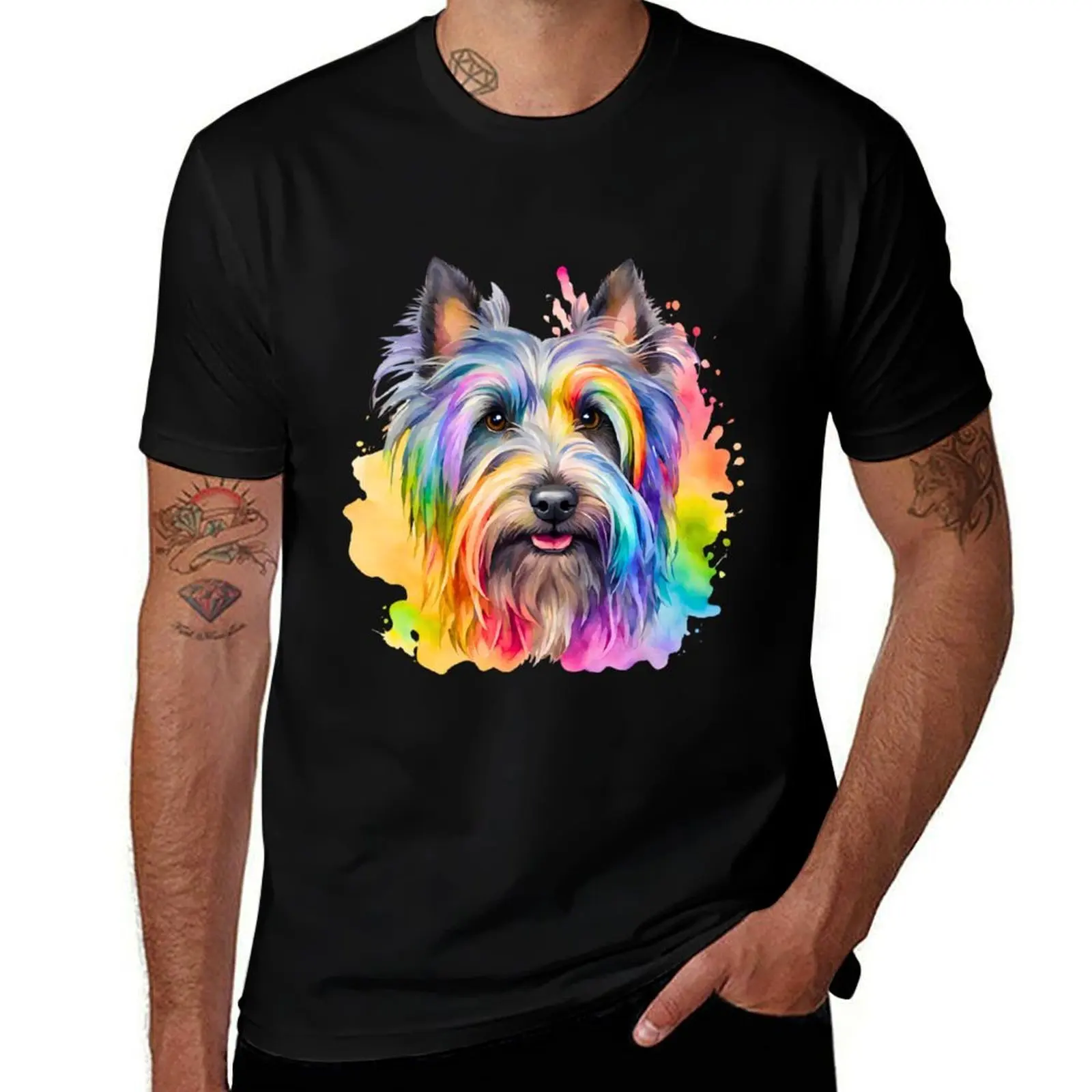 Skye Terrier Watercolor Portrait T-Shirt Minimalist Casual Short Sleeve Top
Skye Terrier Watercolor Portrait T-Shirt Minimalist Casual Short Sleeve Top