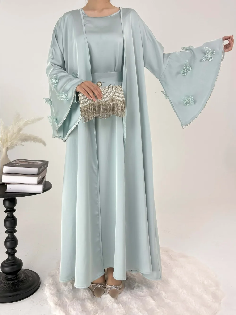 Eid Women Abaya Inner Dress Bow Embroidery Diamond Muslim 2 Piece Set Jalabiya Ramadan Abayas Robe Caftan Vestidos Largos 2025
Eid Women Abaya Inner Dress Bow Embroidery Diamond Muslim 2 Piece Set Jalabiya Ramadan Abayas Robe Caftan Vestidos Largos 2025