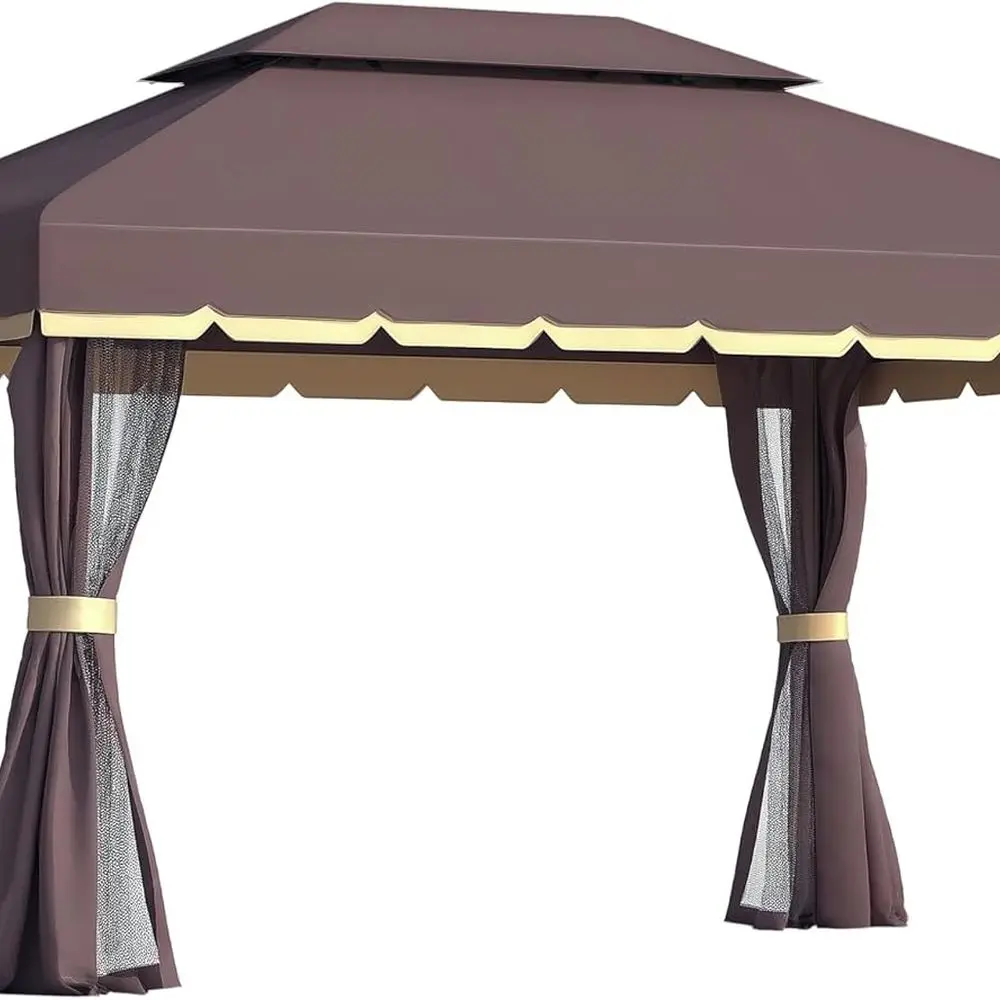 Алюминиевая беседка для патио с сеткой и шторами, наружное навесное навесное устройство 10x13 для сада, газона и террасы
Алюминиевая беседка для патио с сеткой и шторами, наружное навесное навесное устройство 10x13 для сада, газона и террасы