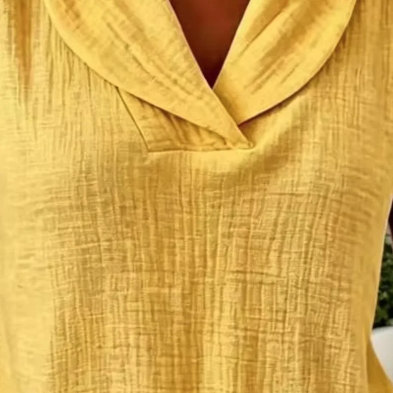 Everyday Wear Women Shirt Solid Color Summer Blouse Loose Fit Fashionable Collared Casual Tee for Work Party Date Wear
Everyday Wear Women Shirt Solid Color Summer Blouse Loose Fit Fashionable Collared Casual Tee for Work Party Date Wear