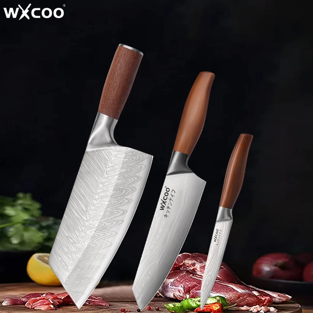 WXCOO Chef's Knife Multi-Purpose Kitchen Knife Stainless Steel Household Kitchen Meat Cleaver Boning Knife Kitchen Accessories
WXCOO Chef's Knife Multi-Purpose Kitchen Knife Stainless Steel Household Kitchen Meat Cleaver Boning Knife Kitchen Accessories