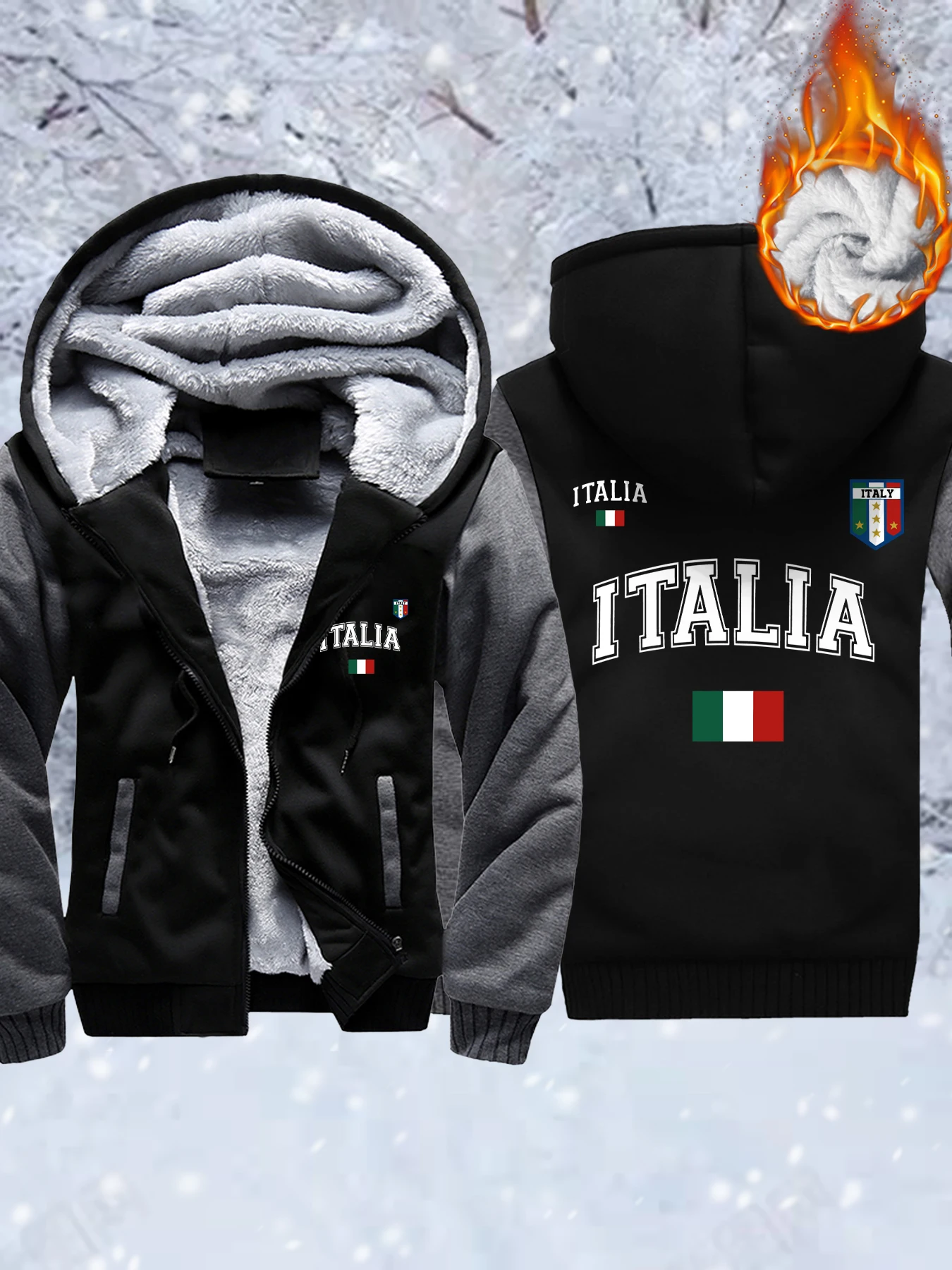 Зимние мужские флисовые мягкие куртки с принтом итальянского флага, утепленная теплая толстовка с капюшоном, модная повседневная верхняя одежда, карман на молнии, жилет
Зимние мужские флисовые мягкие куртки с принтом итальянского флага, утепленная теплая толстовка с капюшоном, модная повседневная верхняя одежда, карман на молнии, жилет