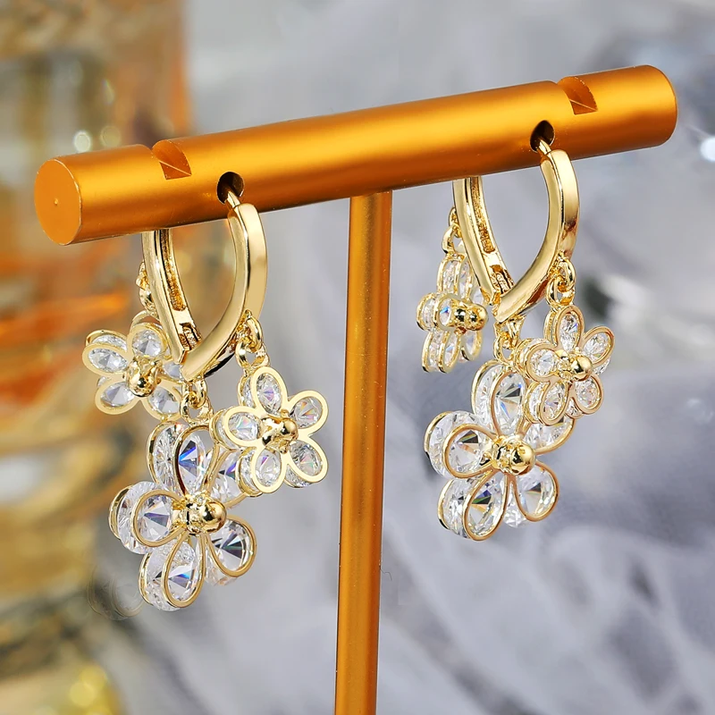 JUWANG Fashion trends exquisite luxury flower ear stud buckle temperament zircon charm elegant earrings delicate fine pendant
JUWANG Fashion trends exquisite luxury flower ear stud buckle temperament zircon charm elegant earrings delicate fine pendant
