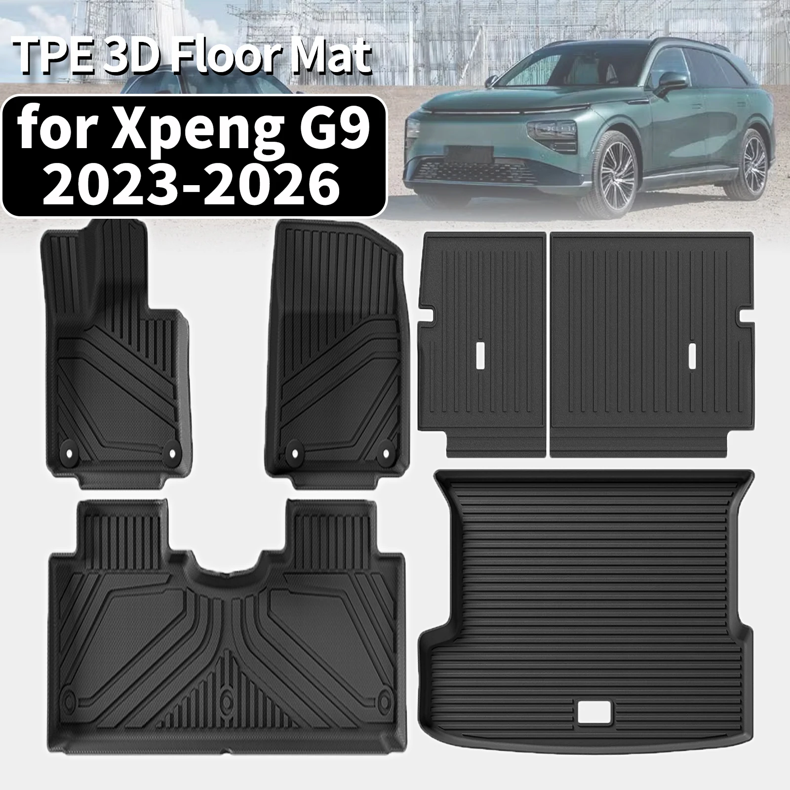 for Xpeng G9 2023 2024 2025 2026 TPE Car Floor Mats Waterproof Non-Slip Easy Clean Accessories
for Xpeng G9 2023 2024 2025 2026 TPE Car Floor Mats Waterproof Non-Slip Easy Clean Accessories
