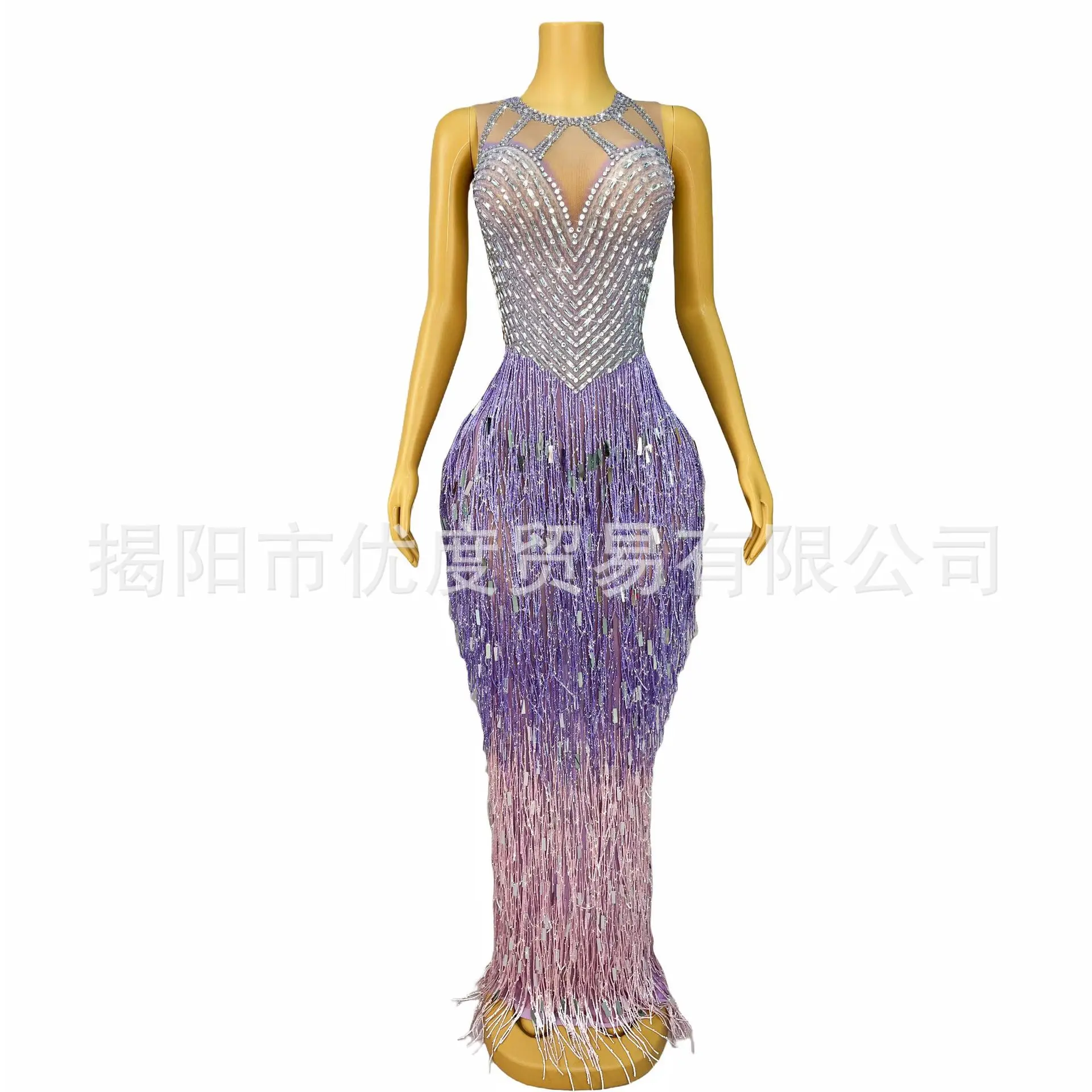 Индивидуальное яркое сетчатое платье со стразами и бахромой, длинное платье для дня рождения, плавающее ивовое платье Vestidos De Festa
Индивидуальное яркое сетчатое платье со стразами и бахромой, длинное платье для дня рождения, плавающее ивовое платье Vestidos De Festa