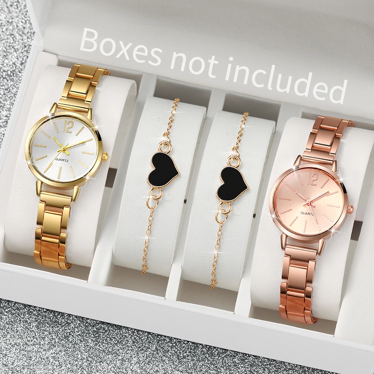 4PCS/Set Fashion Women Watches Heart Bracelets Set Luxury Alloy Band Quartz Watch for Women Relogios Feminino(Without Box)
4PCS/Set Fashion Women Watches Heart Bracelets Set Luxury Alloy Band Quartz Watch for Women Relogios Feminino(Without Box)