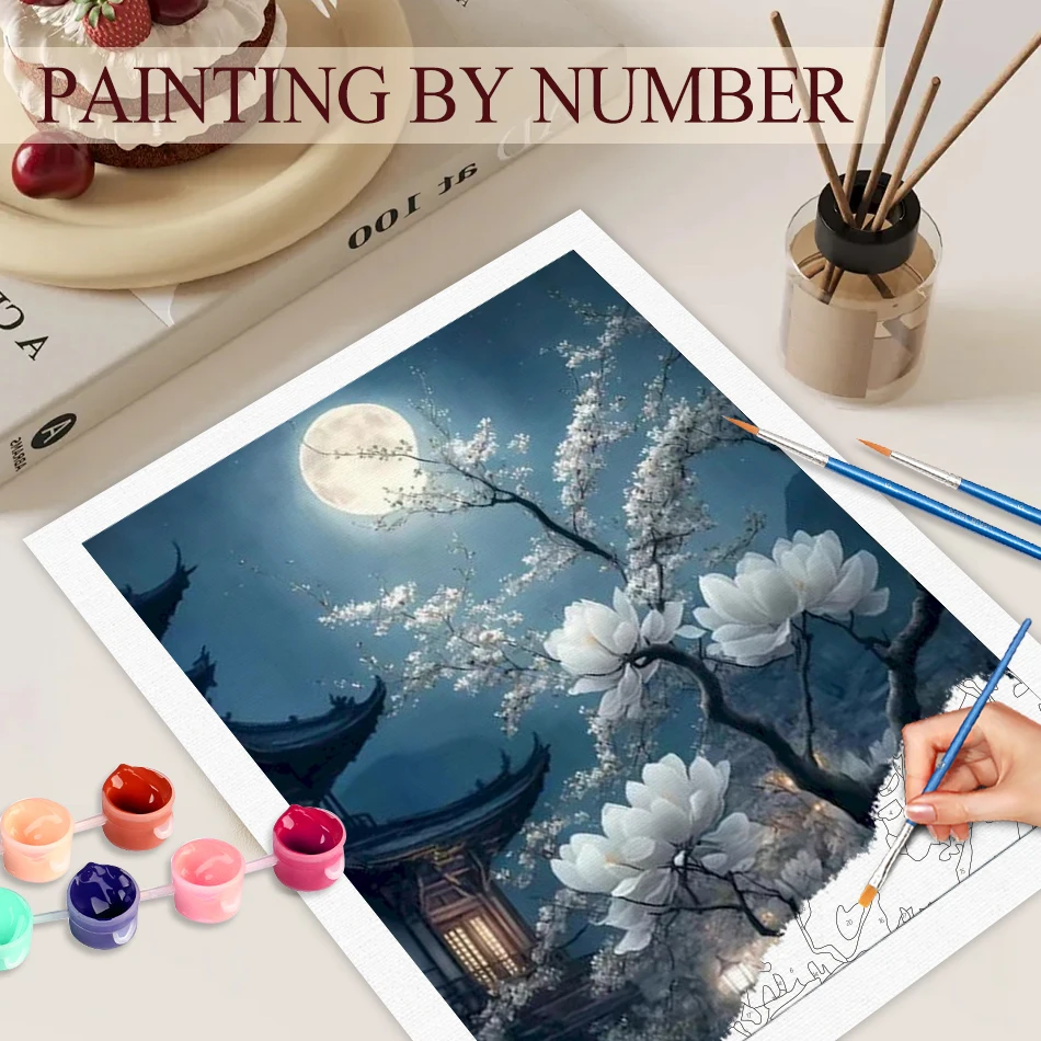 Moonlight Paint By Numbers For Adults Canvas Painting Scenery Crafts Gift Wall Art Picture Crafts DIY Kits for Beginne
Moonlight Paint By Numbers For Adults Canvas Painting Scenery Crafts Gift Wall Art Picture Crafts DIY Kits for Beginne