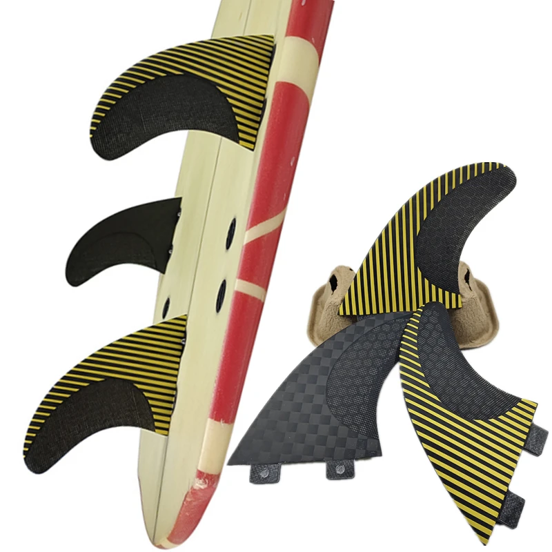 UPSURF FCS Fins G7 Tri Fins Honeycomb Fiber Surfboard Fins Yellow Stripe Surf Fins Double Tabs Fins L Thruster Surfing Quilhas
UPSURF FCS Fins G7 Tri Fins Honeycomb Fiber Surfboard Fins Yellow Stripe Surf Fins Double Tabs Fins L Thruster Surfing Quilhas