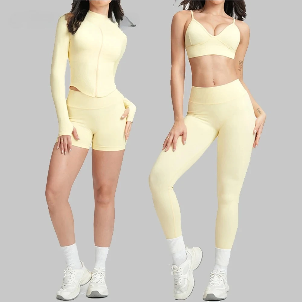 2/3PCS Seamless Yoga Set Gym Clothes Sportswear Fitness Suits Women Workout Bra Crop Top Long Sleeve Sports Suits
2/3PCS Seamless Yoga Set Gym Clothes Sportswear Fitness Suits Women Workout Bra Crop Top Long Sleeve Sports Suits