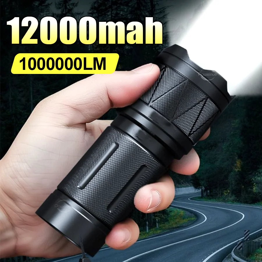 Upgrade 1000000LM Powerful Led Flashlights Rechargeable 600W Flashlights High Power Zoom Torch Long Range 3500m Tactical Lantren
Upgrade 1000000LM Powerful Led Flashlights Rechargeable 600W Flashlights High Power Zoom Torch Long Range 3500m Tactical Lantren