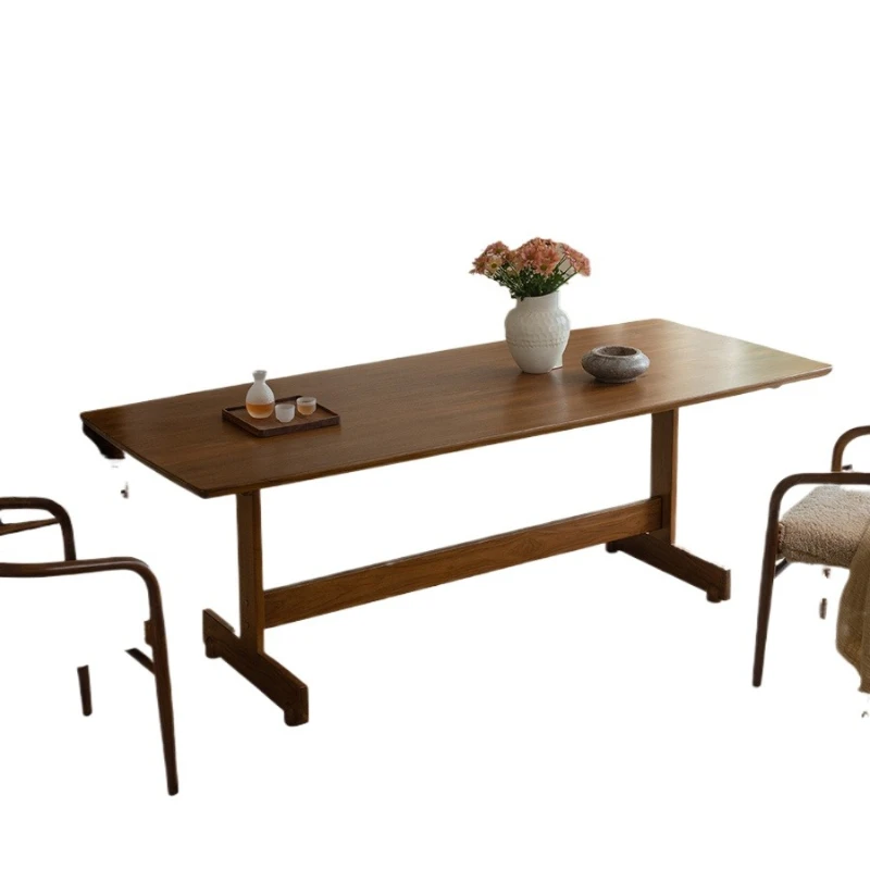 Medieval wabi-sabi wind full solid wood dining table rectangular teak retro table creative workbench
Medieval wabi-sabi wind full solid wood dining table rectangular teak retro table creative workbench