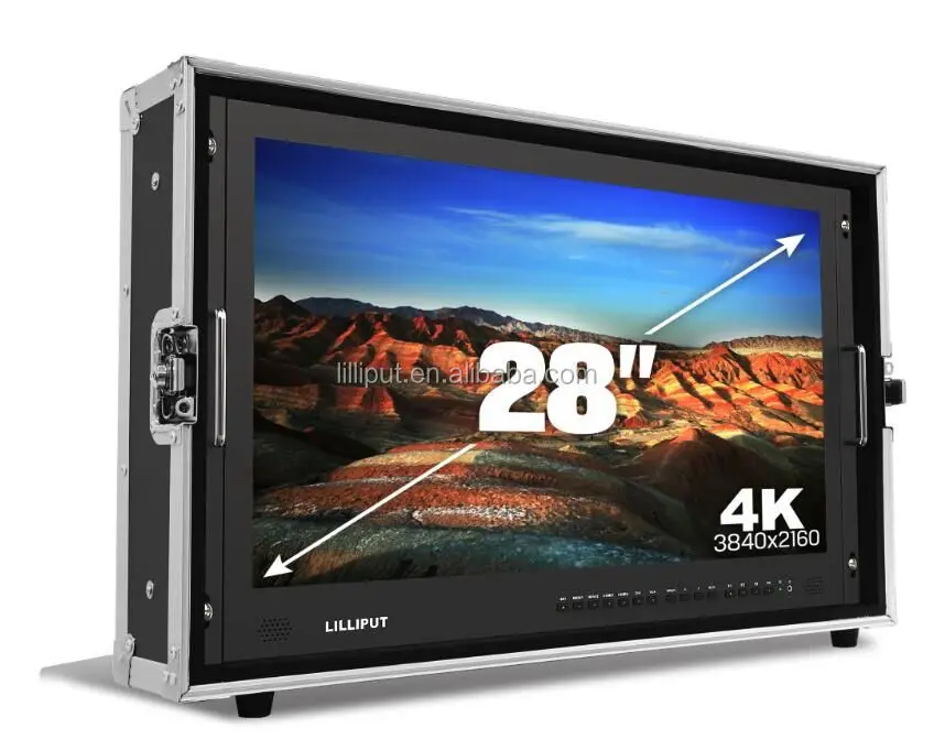 Ultra HD 3840x2160 HDMI 3G SDI монитор с чемоданом для вещания дисплей фотография камера аксессуары 28 дюймов 4K
Ultra HD 3840x2160 HDMI 3G SDI монитор с чемоданом для вещания дисплей фотография камера аксессуары 28 дюймов 4K