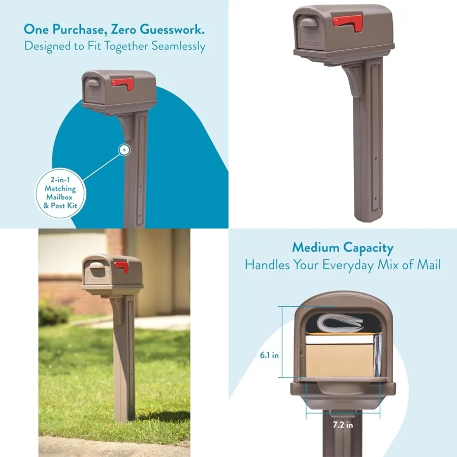 Classic Plastic Mailbox and Post Kit, GCL100MAM
Classic Plastic Mailbox and Post Kit, GCL100MAM