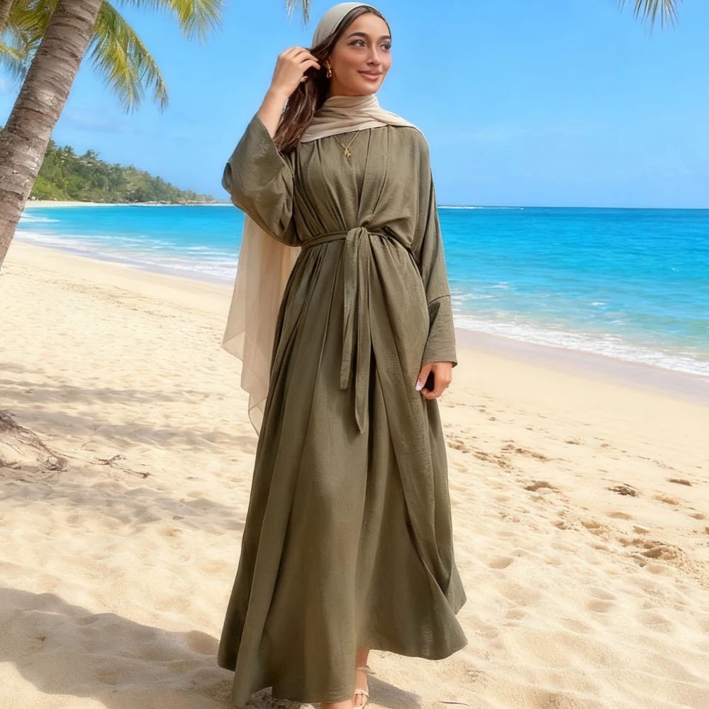 Мусульманское женское открытое кимоно Абая из 3 предметов, комплект платья-хиджаб без рукавов, Ид Рамадан Джалабия, Дубай, Турция, кафтан, халат Longue Musulmane
Мусульманское женское открытое кимоно Абая из 3 предметов, комплект платья-хиджаб без рукавов, Ид Рамадан Джалабия, Дубай, Турция, кафтан, халат Longue Musulmane