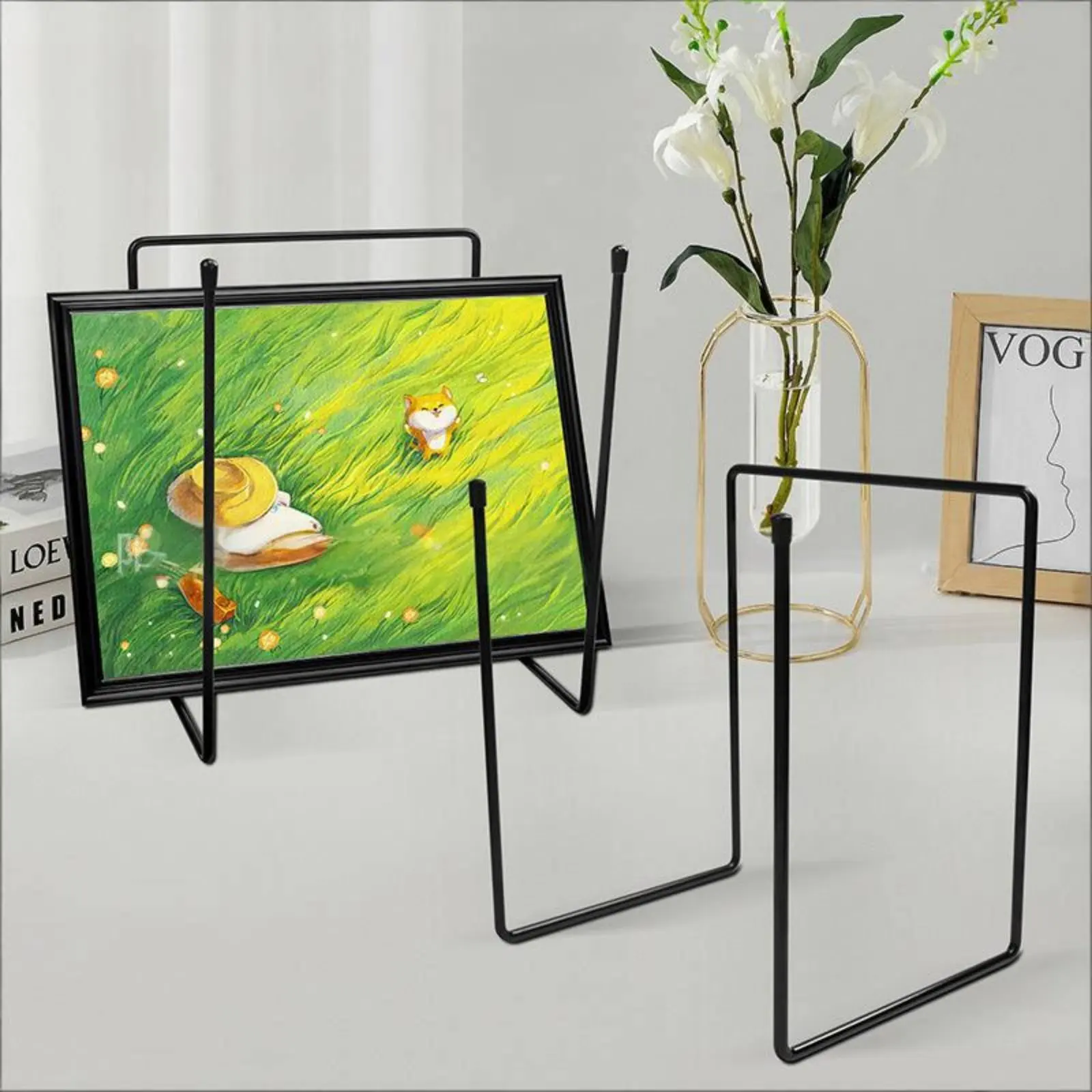 Iron Display Holder Versatile Metal Frame Stand Desktop Plate Holder Minimalist Design Wire Book Stand Stable Design
Iron Display Holder Versatile Metal Frame Stand Desktop Plate Holder Minimalist Design Wire Book Stand Stable Design