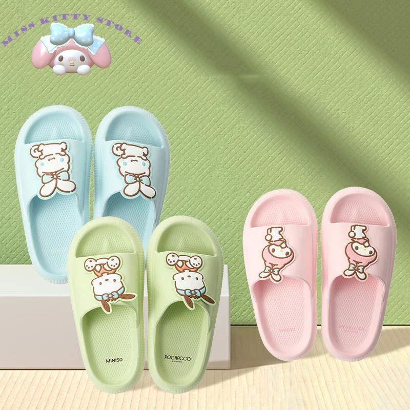 Sanrio Mymelody Cinnamoroll Pochacco Summer Women's Bathroom Slippers Thick Soled High Cartoon Cute Sweet Slippers Sandals
Sanrio Mymelody Cinnamoroll Pochacco Summer Women's Bathroom Slippers Thick Soled High Cartoon Cute Sweet Slippers Sandals