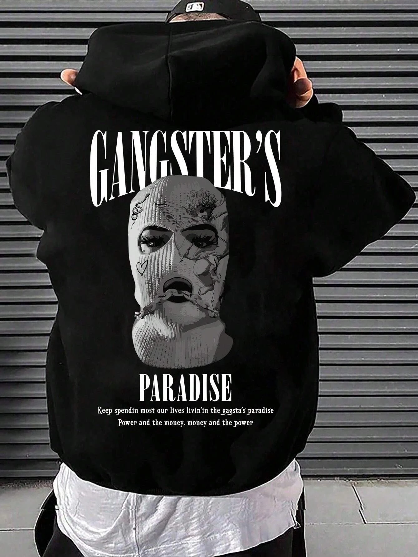 Men's Street Vintage Balaclava Slogan Print Hoodie Gangster's Element Design Men's Hoodie Oversized Men's Clothing Y2k Clothes
Men's Street Vintage Balaclava Slogan Print Hoodie Gangster's Element Design Men's Hoodie Oversized Men's Clothing Y2k Clothes
