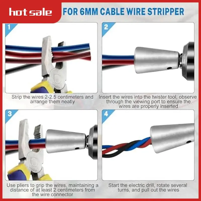 A74I-5 Wire Twisting Tool For Drill 3/5 Way Wire Stripping Tool Wire Twister Tool Wire Stripper And Twister Connector Driver
A74I-5 Wire Twisting Tool For Drill 3/5 Way Wire Stripping Tool Wire Twister Tool Wire Stripper And Twister Connector Driver