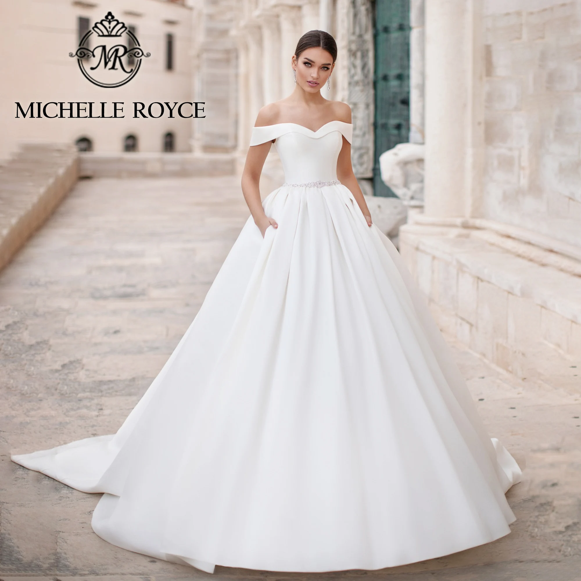 Michelle Royce A-Line Stain Wedding Dresses For Women Sweetheart Cap Sleeve Lace Up Crystal Sashes Wedding Gown Vestido De Novia
Michelle Royce A-Line Stain Wedding Dresses For Women Sweetheart Cap Sleeve Lace Up Crystal Sashes Wedding Gown Vestido De Novia