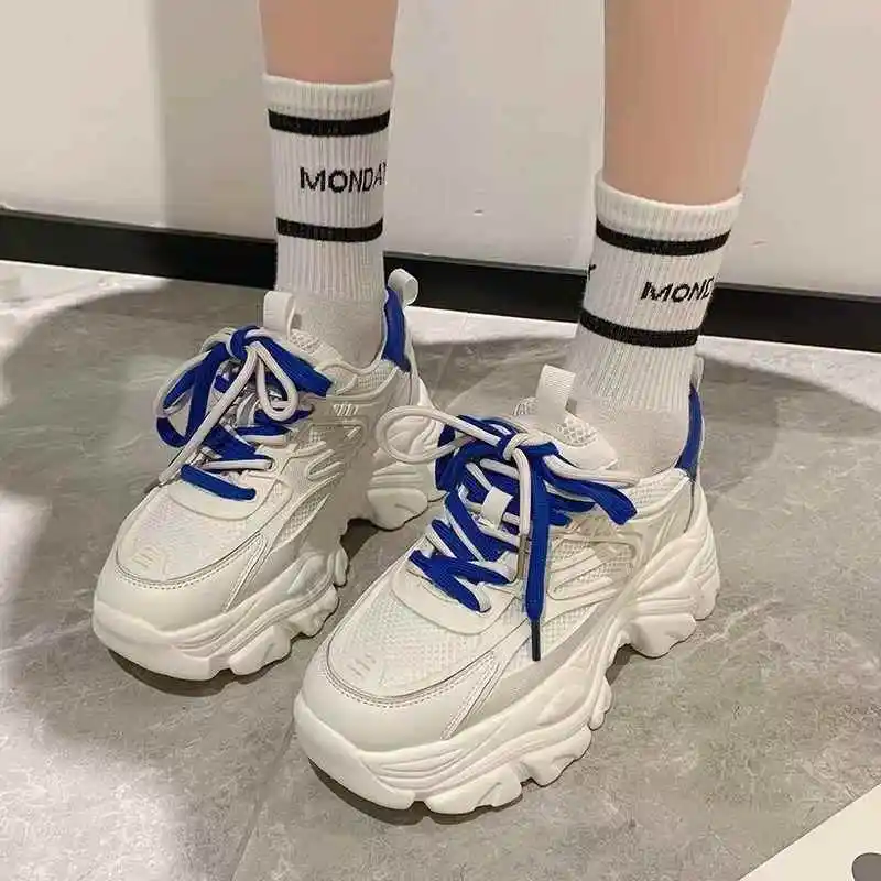 Casual Dad Shoes Women's Platform Flats Fashion Thick Bottom Heightening Leisure White Sneakers Spring Summer Autumn Winter
Casual Dad Shoes Women's Platform Flats Fashion Thick Bottom Heightening Leisure White Sneakers Spring Summer Autumn Winter