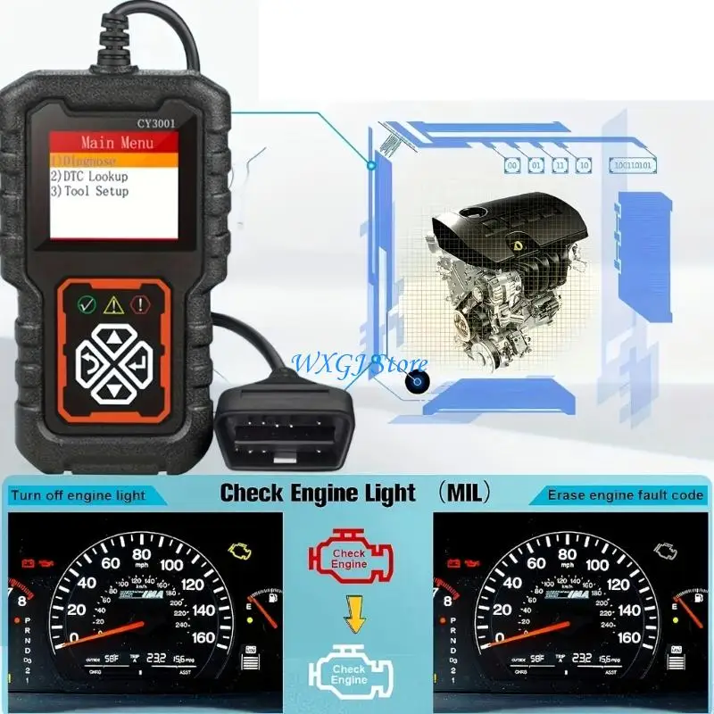 37JE ISO9141 KW2000 CAN Car Code Reader OBD2 Scanner for Home Mechanic Professional Technicians ABS Plastic Design
37JE ISO9141 KW2000 CAN Car Code Reader OBD2 Scanner for Home Mechanic Professional Technicians ABS Plastic Design