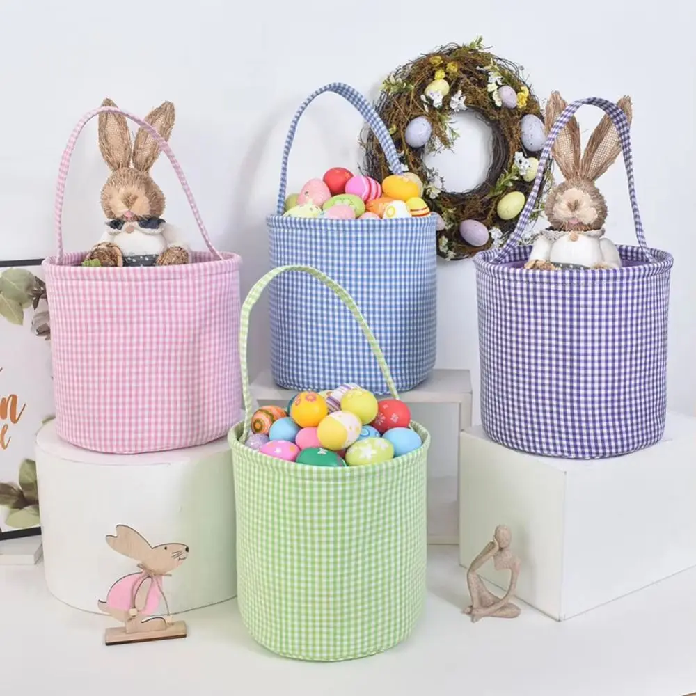 Long Handle Easter Plaid Baskets Large Capacity Portable Easter Egg Hunt Bucket Multi-functional Reusable Carrying Gift Handbag
Long Handle Easter Plaid Baskets Large Capacity Portable Easter Egg Hunt Bucket Multi-functional Reusable Carrying Gift Handbag