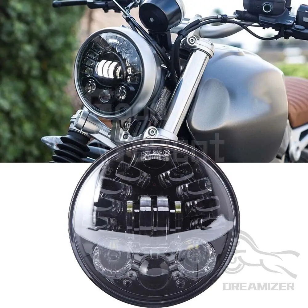 5-3/4 5.75 Inch Round LED Projection Headlight Black Projector LED Headlight DRL Motorcycle For Harley Dyna Sportster
5-3/4 5.75 Inch Round LED Projection Headlight Black Projector LED Headlight DRL Motorcycle For Harley Dyna Sportster