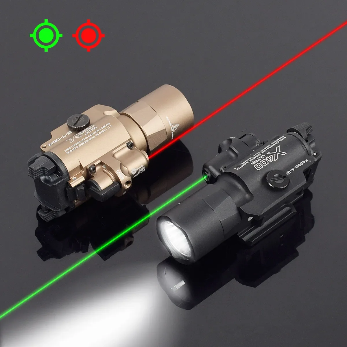 Тактический фонарик Surefire X400U X400 Ultra с красным/зеленым лазерным пистолетом, светильник для оружия, охотничий фонарь для пистолета X300 X300U
Тактический фонарик Surefire X400U X400 Ultra с красным/зеленым лазерным пистолетом, светильник для оружия, охотничий фонарь для пистолета X300 X300U