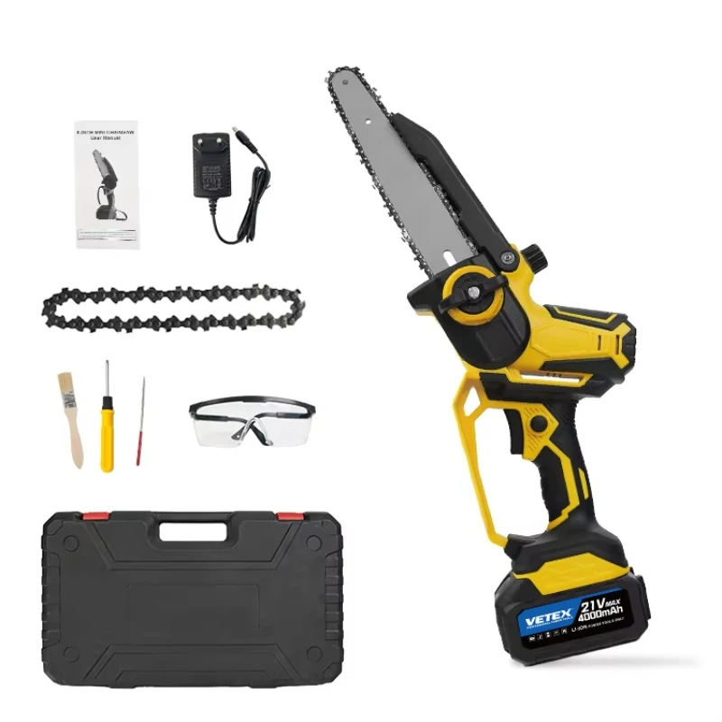 Hot Sale Promotional CS-D-0801 8 Inch Cordless Portable Brushless Electric Chainsaw Tool Set for Household Garden Woodworking
Hot Sale Promotional CS-D-0801 8 Inch Cordless Portable Brushless Electric Chainsaw Tool Set for Household Garden Woodworking