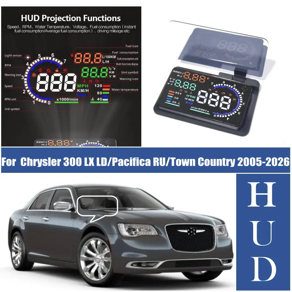 Car LED Windshield Projection Head Up Display HUD For Chrysler 300 LX LD 2005-2026 Pacifica RU 2017-2026 Town Country 2008-2026
Car LED Windshield Projection Head Up Display HUD For Chrysler 300 LX LD 2005-2026 Pacifica RU 2017-2026 Town Country 2008-2026