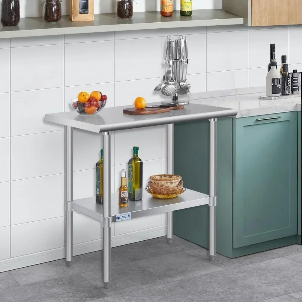 BestsellerHALLY Stainless Steel Table for Prep & Work 24 x 36 Inches, NSF Commercial Heavy Duty Table with Undershelf and Galvan
BestsellerHALLY Stainless Steel Table for Prep & Work 24 x 36 Inches, NSF Commercial Heavy Duty Table with Undershelf and Galvan