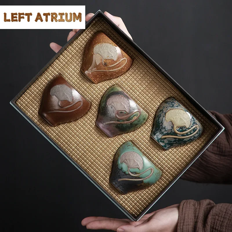 Stoneware Five Elements Cup Ceramic Kung Fu Tea Cup Kiln Baked Relief Lotus Seedpod Teacup Cup Master Cup Readily Gift Teacups
Stoneware Five Elements Cup Ceramic Kung Fu Tea Cup Kiln Baked Relief Lotus Seedpod Teacup Cup Master Cup Readily Gift Teacups