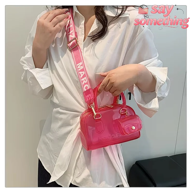 Summer New Pvc Transparent Jelly Handbag Women's Fashionable Shoulder Crossbody Pillow Shaped Bag With Zipper Medium Size
Summer New Pvc Transparent Jelly Handbag Women's Fashionable Shoulder Crossbody Pillow Shaped Bag With Zipper Medium Size