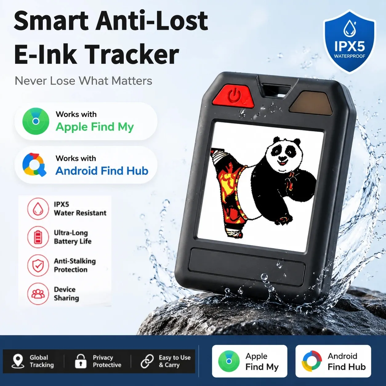 Original Color E-Ink Smart Keychain DIY Support Find My Find Hub Display Anti-Lost Locator Tracker
Original Color E-Ink Smart Keychain DIY Support Find My Find Hub Display Anti-Lost Locator Tracker