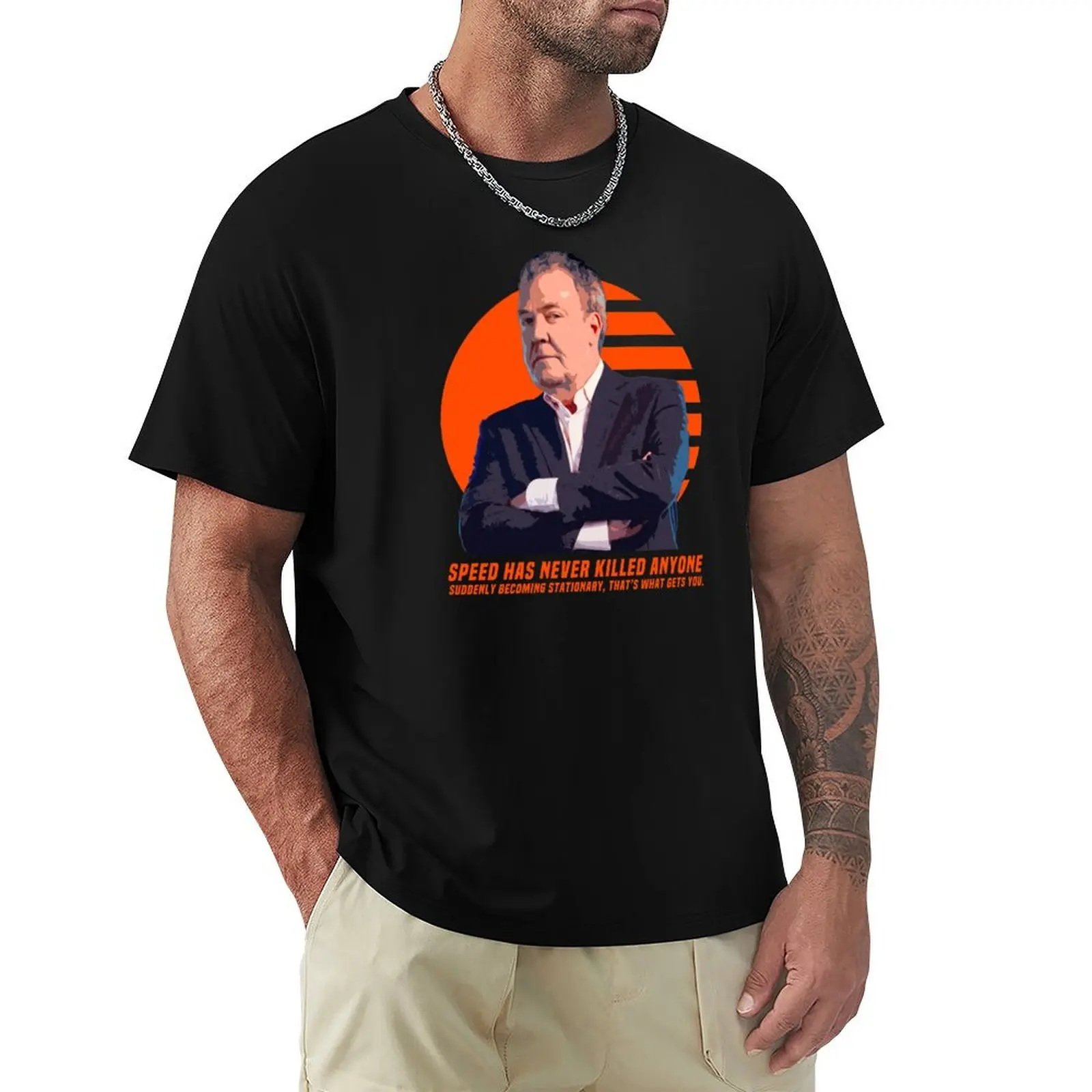 Speed Has Never Killed Anyone T-Shirt Casual Simple Design Short Sleeve Shirt
Speed Has Never Killed Anyone T-Shirt Casual Simple Design Short Sleeve Shirt