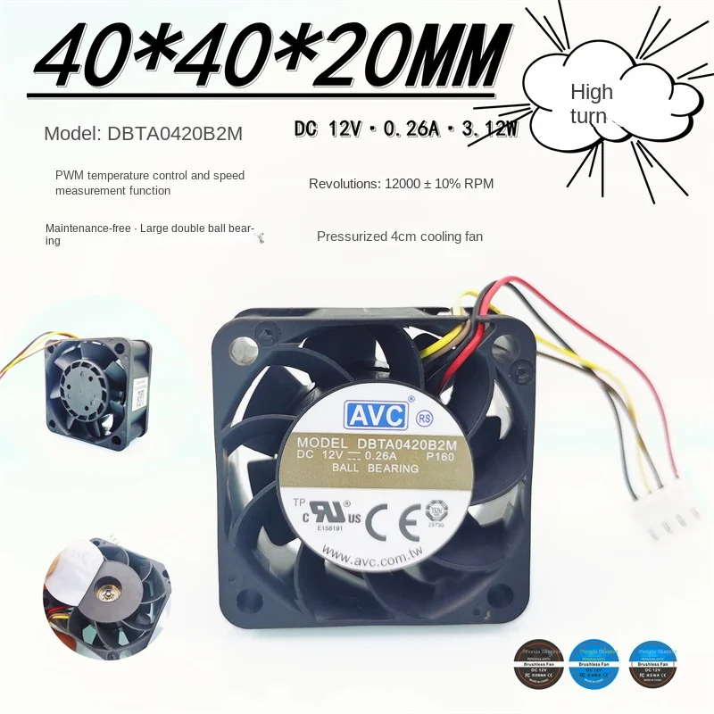 40*40*20 мм Новый DBTA0420B2M высокий поворот 12 В 0,26a контроль температуры ШИМ измерение скорости 4020 4 см охлаждающий вентилятор для основной платы
40*40*20 мм Новый DBTA0420B2M высокий поворот 12 В 0,26a контроль температуры ШИМ измерение скорости 4020 4 см охлаждающий вентилятор для основной платы