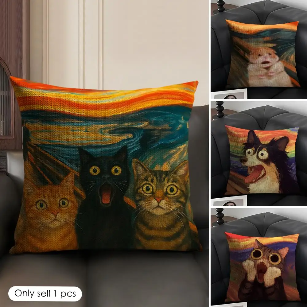 Shout Art Funny Animals Cushion Cover Natural Linen Organic Fabric Double-Sided Printing Breathable Perfect Gift For Decor
Shout Art Funny Animals Cushion Cover Natural Linen Organic Fabric Double-Sided Printing Breathable Perfect Gift For Decor