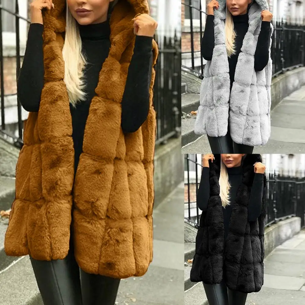 Imitation Fur Women Vest Jacket Winter Thicken Faux Fur Vest Jacket Casual Women Solid Color Hooded Waistcoat Women's Clothing
Imitation Fur Women Vest Jacket Winter Thicken Faux Fur Vest Jacket Casual Women Solid Color Hooded Waistcoat Women's Clothing