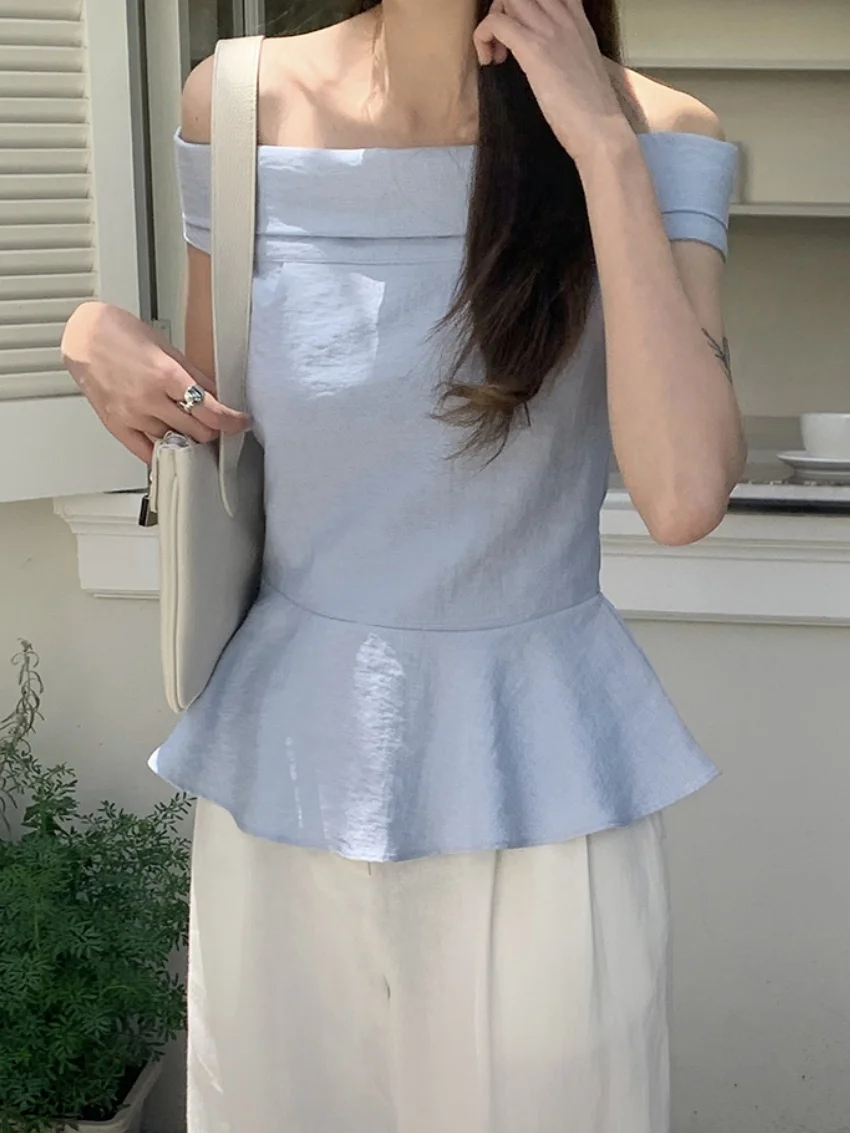 Alien Kitty Summer Slash Neck Blouses Gentle Off Shoulders Sexy Slim High Street 2025 Ruffles New Fashion Casual Sweet Daily
Alien Kitty Summer Slash Neck Blouses Gentle Off Shoulders Sexy Slim High Street 2025 Ruffles New Fashion Casual Sweet Daily