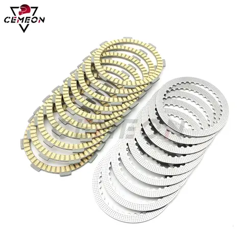 For Honda VFR400 NC24 NC30 RVF400 NC35 VFR RVF 400 Motorcycle Engine Parts Clutch Disc Steel Plate Friction Pad Kit