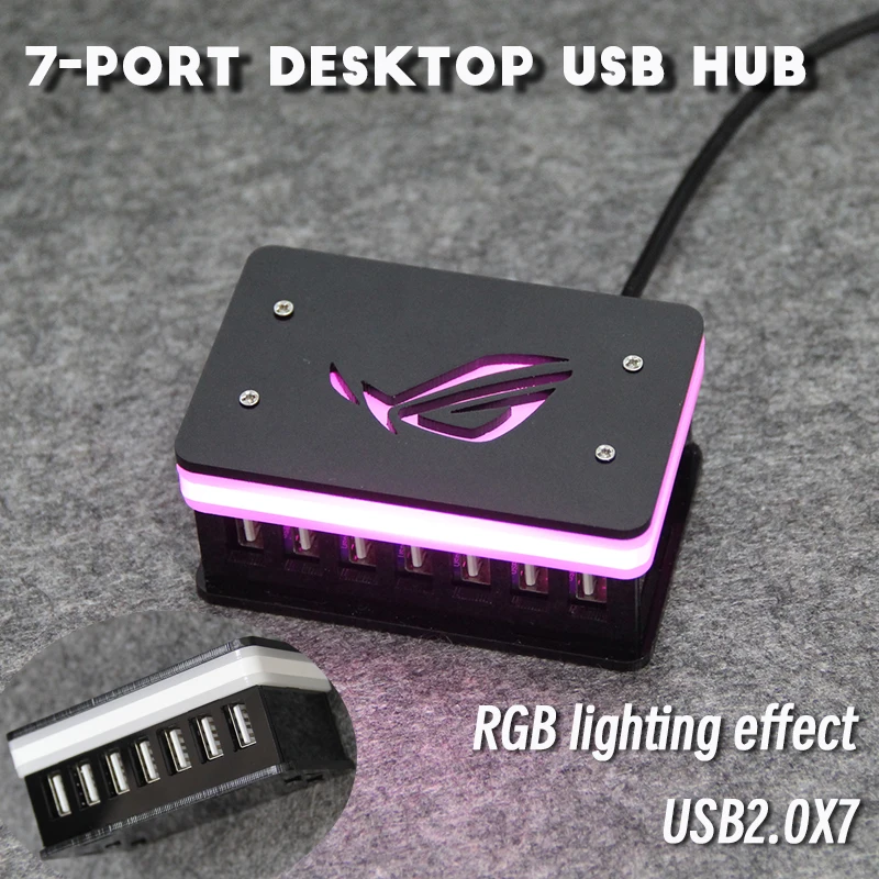 USB HUB 2.0 7 Port Multiple Expander USB 2.0 Hub RGB light Multi USB Splitter Hub Use Power Adapter Computer Accessory
USB HUB 2.0 7 Port Multiple Expander USB 2.0 Hub RGB light Multi USB Splitter Hub Use Power Adapter Computer Accessory