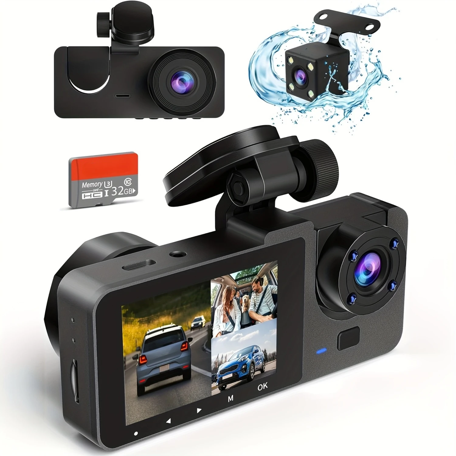 4K UHD Dash Camera for Cars with Free 32GB SD Card - Enhanced Night Vision, WDR, G-Sensor, and Motion Detection for 24 Hour Park
4K UHD Dash Camera for Cars with Free 32GB SD Card - Enhanced Night Vision, WDR, G-Sensor, and Motion Detection for 24 Hour Park