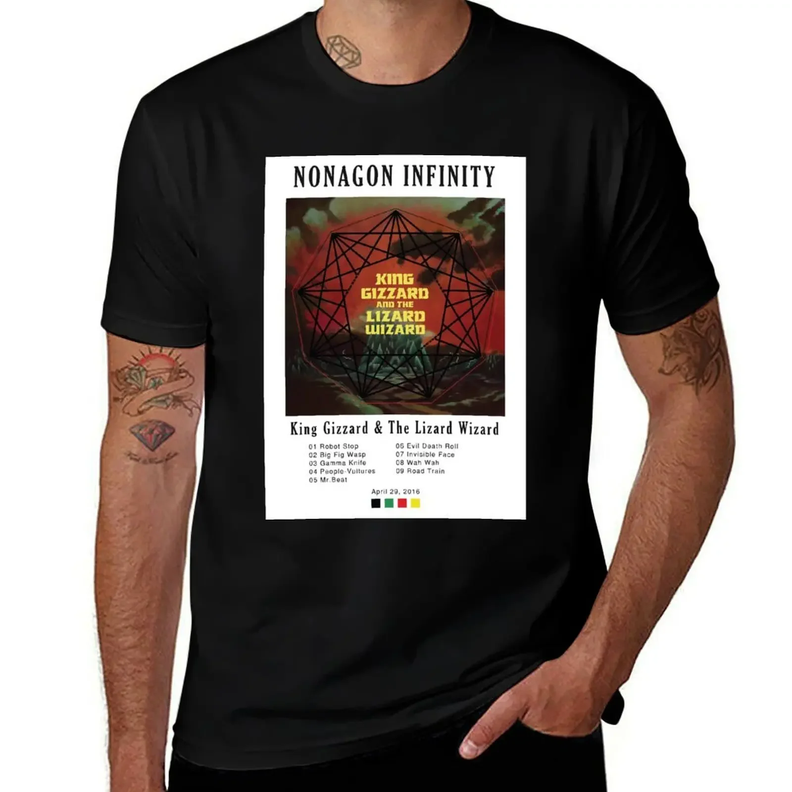 King Gizzard and The Lizard Wizard Nonagon Infinity Poster T-Shirt oversize t-shirts man Luxury man mens t shirts top quality
King Gizzard and The Lizard Wizard Nonagon Infinity Poster T-Shirt oversize t-shirts man Luxury man mens t shirts top quality