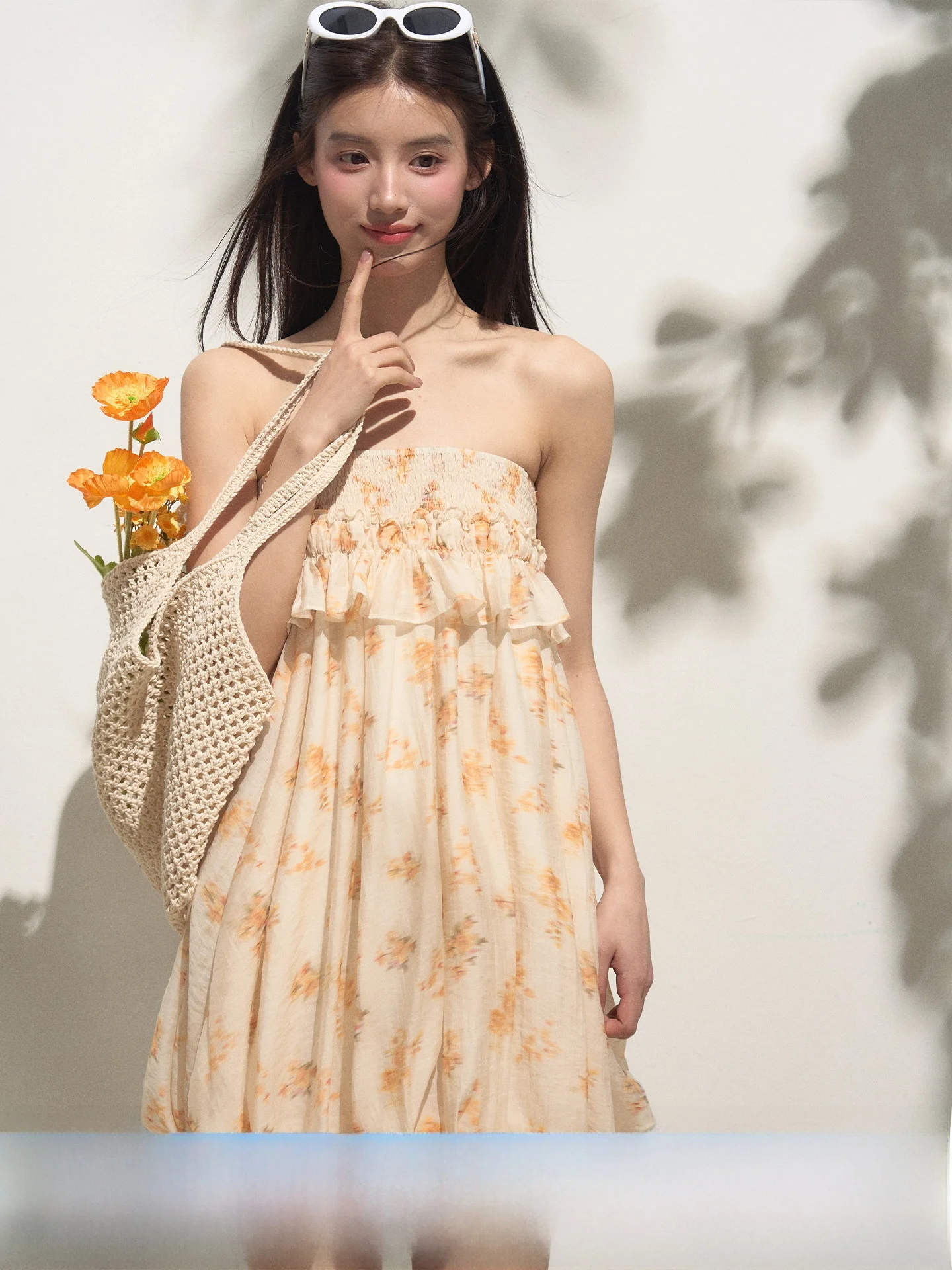Anna Cute Holiday Style Ruffle Hem Slim Fit Floral Print Two-Way Wear Sweet Pure Desire Women's Tube Dress City Commute Casua...
Anna Cute Holiday Style Ruffle Hem Slim Fit Floral Print Two-Way Wear Sweet Pure Desire Women's Tube Dress City Commute Casua...
