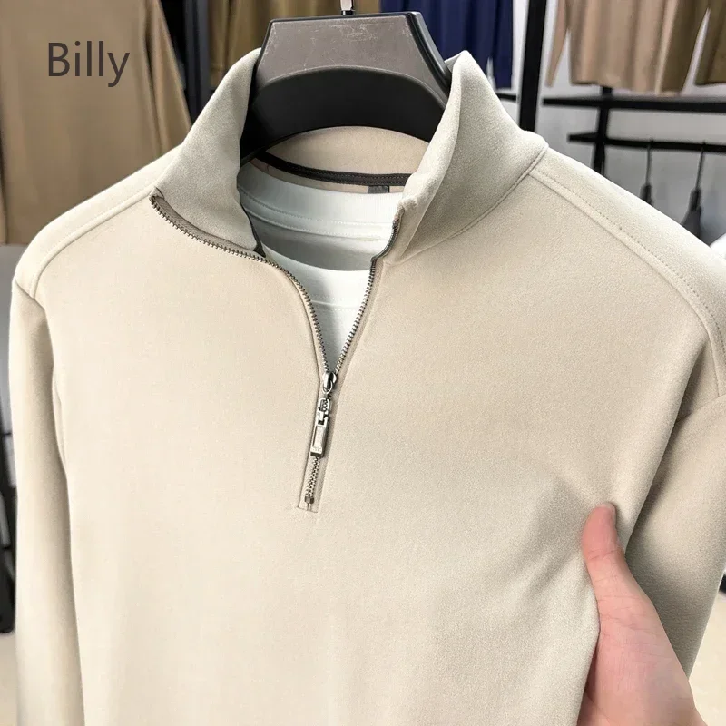 Billy, осенне-зимний ультратонкий детский бархатный пуловер с воротником-стойкой и молнией до половины, мужские топы, одежда с длинными рукавами
Billy, осенне-зимний ультратонкий детский бархатный пуловер с воротником-стойкой и молнией до половины, мужские топы, одежда с длинными рукавами