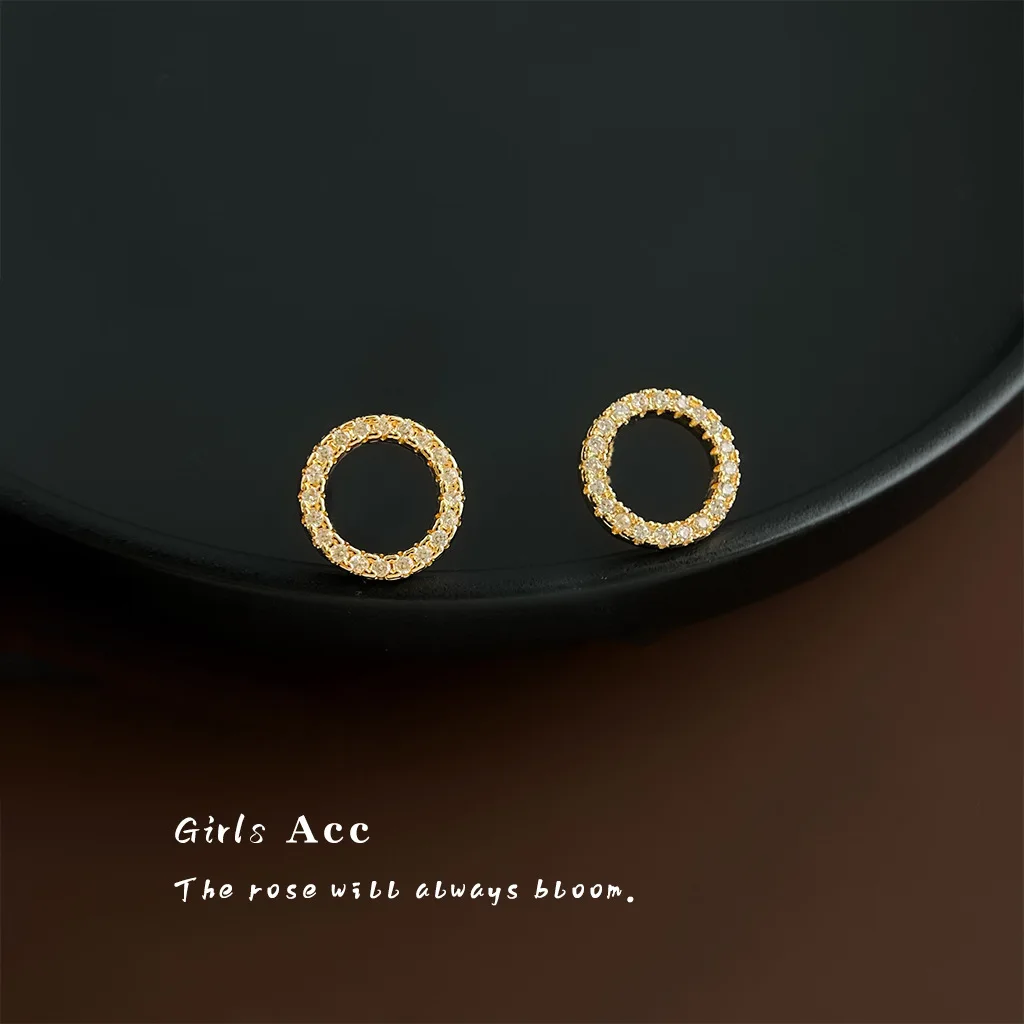 Women Small Geometric Circle Earrings 925 Silver Zircon Earrings Wholesale High Quality Minimalist Fashion Commute Accessories
Women Small Geometric Circle Earrings 925 Silver Zircon Earrings Wholesale High Quality Minimalist Fashion Commute Accessories