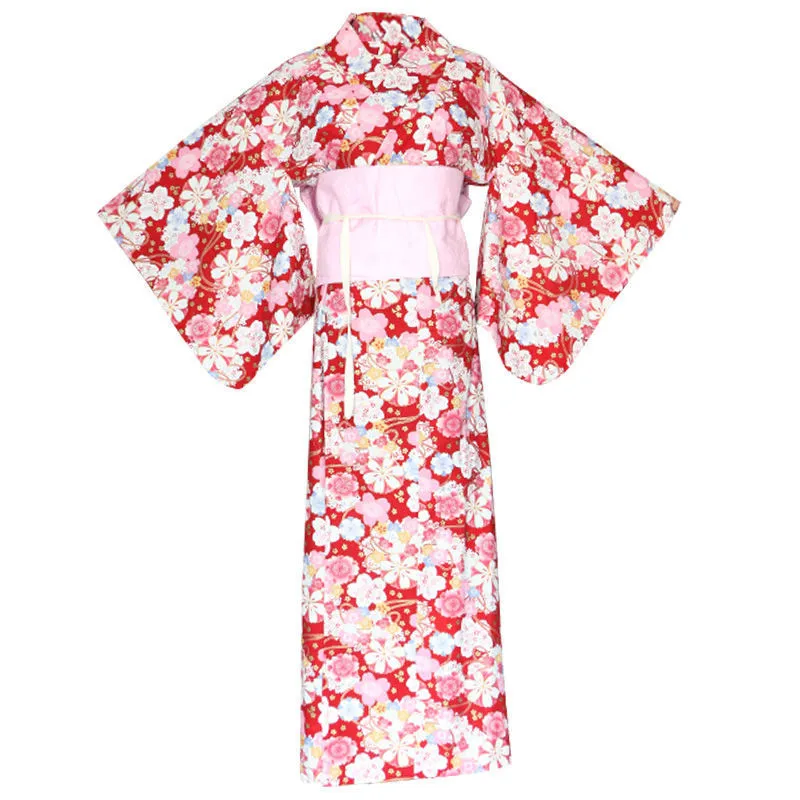 Lady Japanese Yukata Kimono With Obi Bow Retro Sakura Print Bathrobe Dress Geisha Photoshooting Performance Dance Costumes
Lady Japanese Yukata Kimono With Obi Bow Retro Sakura Print Bathrobe Dress Geisha Photoshooting Performance Dance Costumes