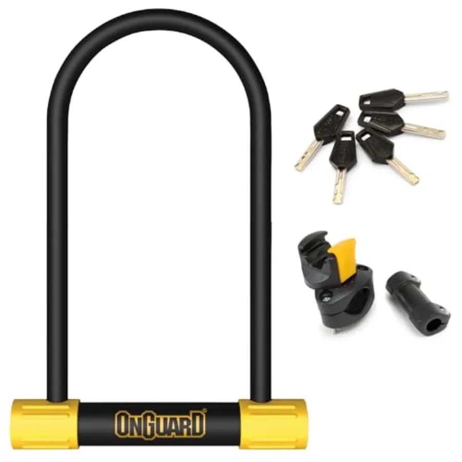 Bike U-lock for urban cycling, hardened steel shackle, black, 13 mm thickness, X2P double bolt, Z-cylinder core, 5 keys, univer
Bike U-lock for urban cycling, hardened steel shackle, black, 13 mm thickness, X2P double bolt, Z-cylinder core, 5 keys, univer